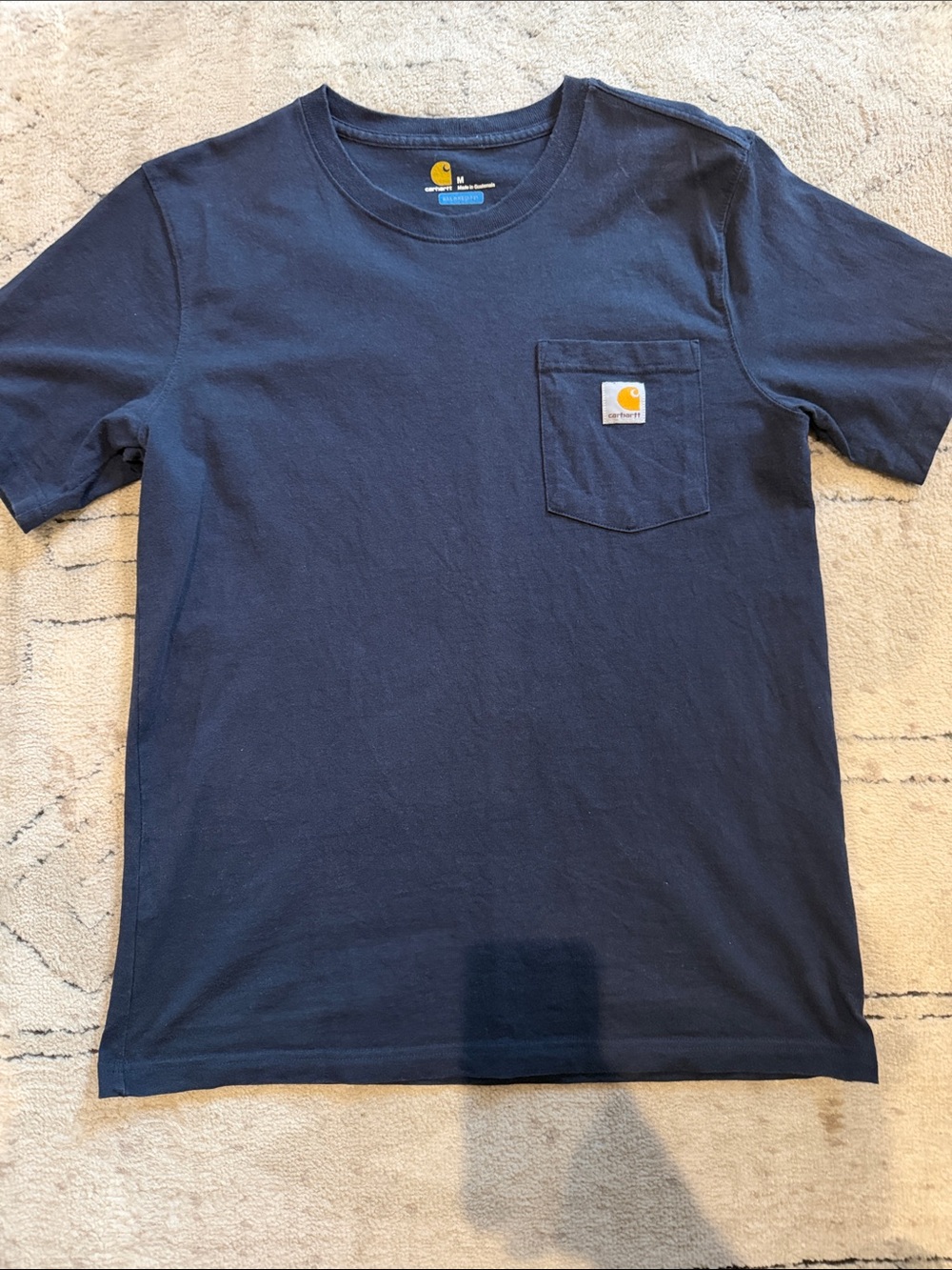 Carhartt Men’s Dark Charcoal Pocket Tee with Logo Patch